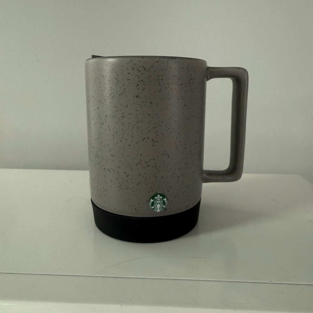 Starbucks Gray Mug with Black Base and Green Logo